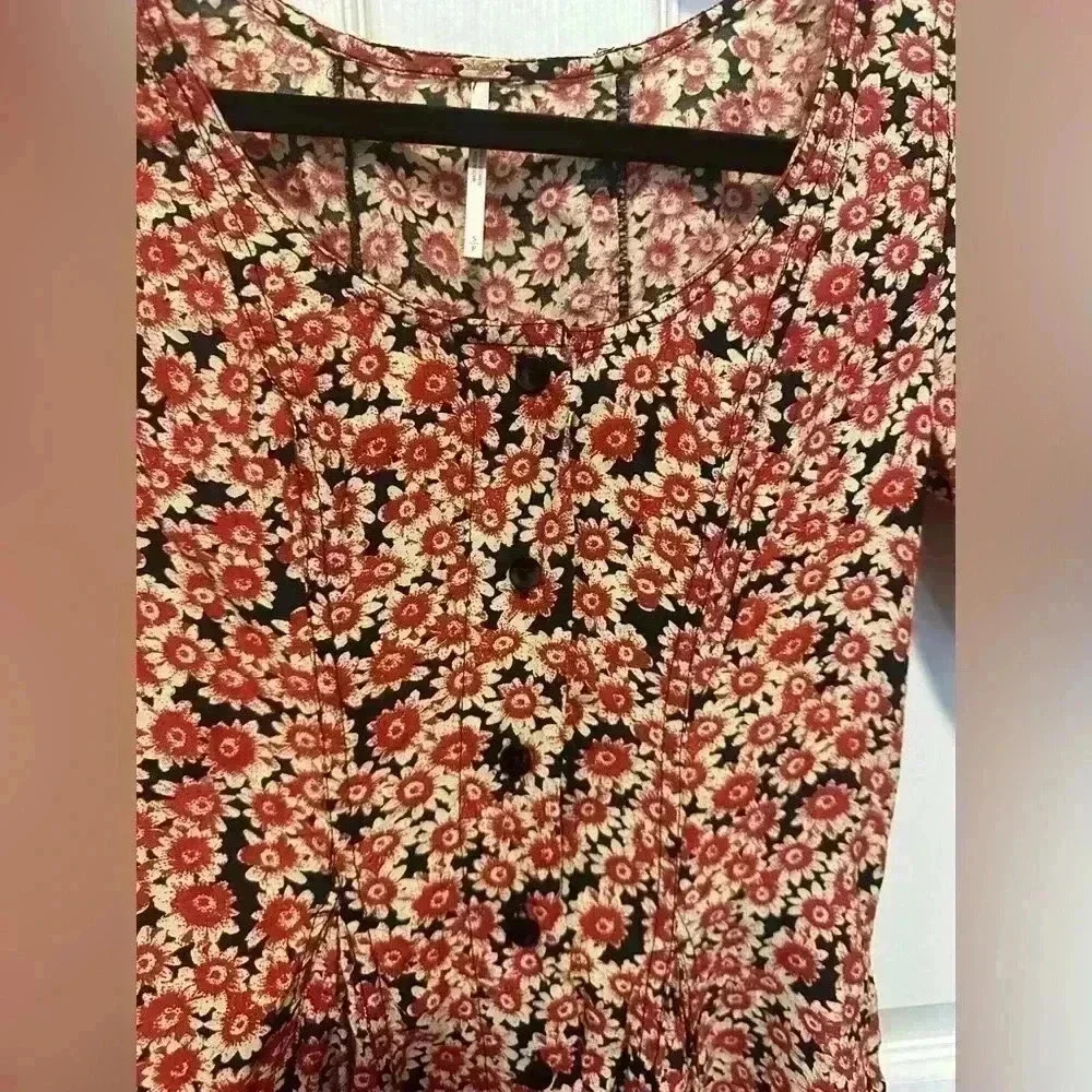 Free People floral fit and flare dress
